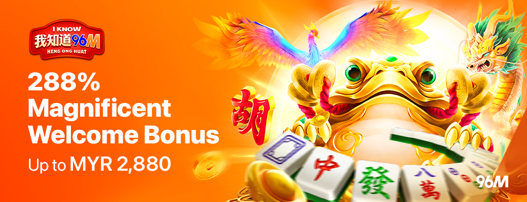 96M Casino 288% MAGNIFICENT WELCOME BONUS